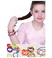 Renkli Boncuk ve İp Saç Bileklik Örgü Seti