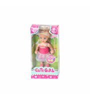 Sevimli Mini Bebek Kumral Tekli Mavi Tütülü Elbise