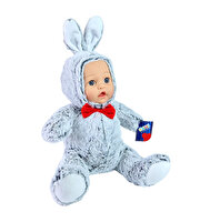 Bebek Yüzlü Peluş Oyuncak Gri Tavşan 30 cm.