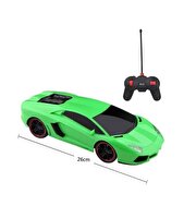 Uzaktan Kumandalı Usb Şarjlı Spor Yeşil Araba 26 Cm