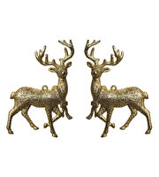 Yılbaşı Ağacı Süsü 2'li Geyik Figürü