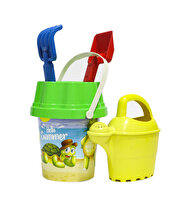 Yeşil Kapaklı Açık Sarı Suluklu Kova Seti 1011