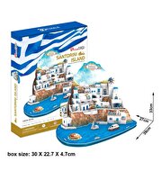 Cubic Fun 3D Puzzle 129 Parça Santorini Adası