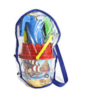 2015 Mas Resimli Çantalı Yuvarlak Kova Mavi