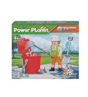 Power Planet Temizlik Görevlisi Figürlü Yapı Blok Oyuncak Seti B