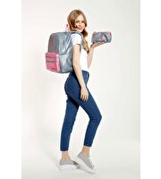 Kaukko Sparkle Duble Gri̇ Sırt Çantası