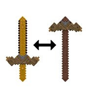 Minecraft 2'si 1 Arada Kılıç ve Kazma JKC15