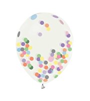 Şeffaf Konfetili Balon 4'lü