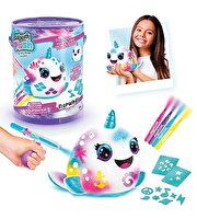Airbrush Plush Sürpriz Squishy Paint Bucket Narwhal
