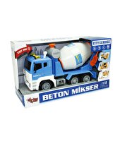 1:16 Ölçekli Sesli Işıklı Beton Mikseri Mavi