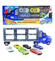 Taşınabilir Die-Cast Metal Araçlı Kamyon Mavi