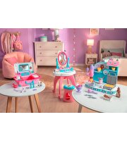 Gabby Dollhouse 2'si 1 Arada Ayarlanabilir Kuaför Salonu