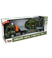 1:16 Ölçekli Sesli Işıklı Askeri Helikopter Taşıyan Tır