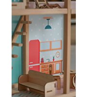 Ahşap Merdivenli Ev 1003 Mavi