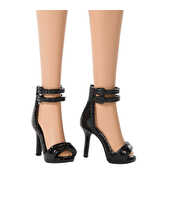 Barbie Deluxe Style Serisi Metalik Siyah Elbiseli Bebek JJN76