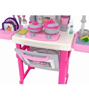 Sesli ve Işıklı Musluklu Mutfak Seti 40 Parça