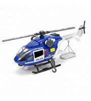 Pervaneli Işıklı ve Sesli Sürtmeli Polis Helikopteri 30 Cm