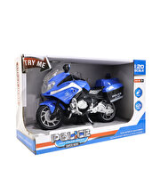 Sesli Işıklı Mavi Polis Motosikleti