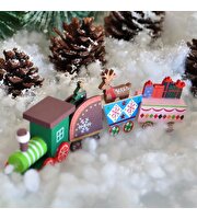 Yılbaşı Ahşap Süslü Tren 2