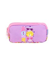 Kaukko Kids 3 Bölmeli Cute Face Cat Kalem Çantası
