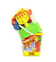 Resimli Yeşil Kapaklı Full Parçalı Kırmızı Suluklu Dev Kare Kova Seti 1029