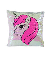 45 cm Pullu Yastıklar Pembe Unicorn