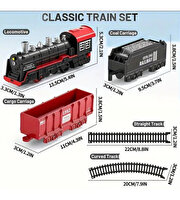 Sesli ve Buharlı Lokomotif 13 Parça Tren Seti