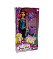 Sasa Girls Paten Aksesuarlı Esmer Bebek