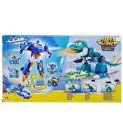 Harika Kanatlar Işıklı Tino ve Mini World Aircraft Robot 2’si 1 Arada Dönüşen Set