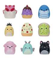 Squishmallows Squish-a-Longs Klipsli Çanta Süsü ve 3 Figür + Yüzük Sürpriz Paket Seri 2