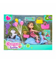 Gaga Love ve Köpeği Motosiklet Gezisi Mavi