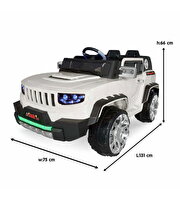 İznik 12 Volt Çift Kişilik Uzaktan Kumandalı Akülü Araba Beyaz