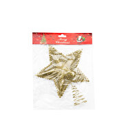 Yılbaşı Ağacı Tepe Süsü Yıldızı Gold