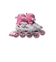 Işıklı 4 Tekerlekli Ayarlanabilir Paten Pembe 34-37