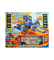 Speed Racer Tırlı 10 Metal Araçlı Garaj