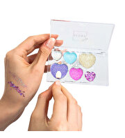 Lukky 6 Renkli̇ Yıldız Desenli Parıltılı Göz Farı Paleti̇ ve Fırçası