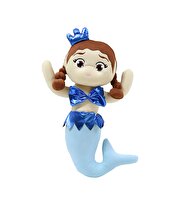 Deniz Kızı Bebek Kahverengi Saçlı Mavi Kuyruklu 35 Cm