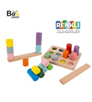 Bee Smart Montessori Ahşap Renkli Silindirler