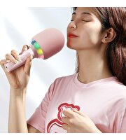 Doppler Rainbow Karaoke Pembe Mikrofon