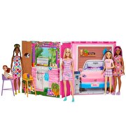 Barbie Portatif Tatil Evi Bebek ve Oyun Seti HRJ77