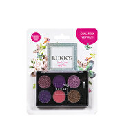 Lukky 6 Renkli̇ Parıltılı Göz Farı Paleti̇ ve Fırçası