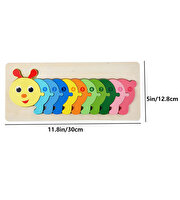 Ahşap Tırtıl Sayı Puzzle