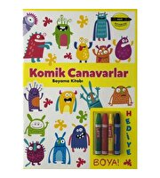 Minik Ressamlar Komik Canavarlar Boyama Kitabı