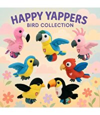 Happy Yappers Slap Bant Kırmızı Konuşan ve Taklit Eden Papağan