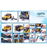 Bruder Jeep W. Rubicon ve Bisiklet Sürücüsü