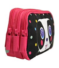 Kaukko Kids&Love 3 Bölmeli Cute Face Panda Kalem Çantası