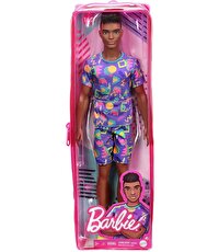 Barbie Yakışıklı Ken Bebekler Mor Tişört ve Şort Takımlı GRB87