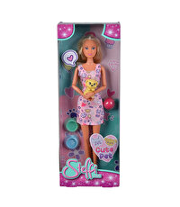 Steffi̇ Bebek ve  Sevi̇mli̇ Evci̇l Hayvan Pembe Elbi̇seli̇