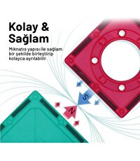 Magnetic Tiles Mıknatıslı Manyetik Yapı Blokları 71 Parça