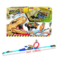 Express Wheels 2 Araçlı Dinozor Rampası